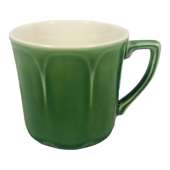 Vintage J & G Meakin Herloom Mugs Set of 2 Green Ceramic Handle Hot Beverages - Picture 2 of 8